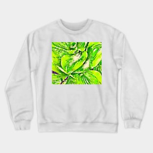 Tropical inspired hosta print Crewneck Sweatshirt